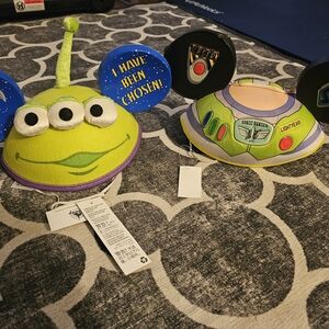 Disney Alien and Buzz Lightyear Hats - Green, Blue, Black